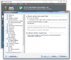 AVG Anti-Virus 2011 beállítása